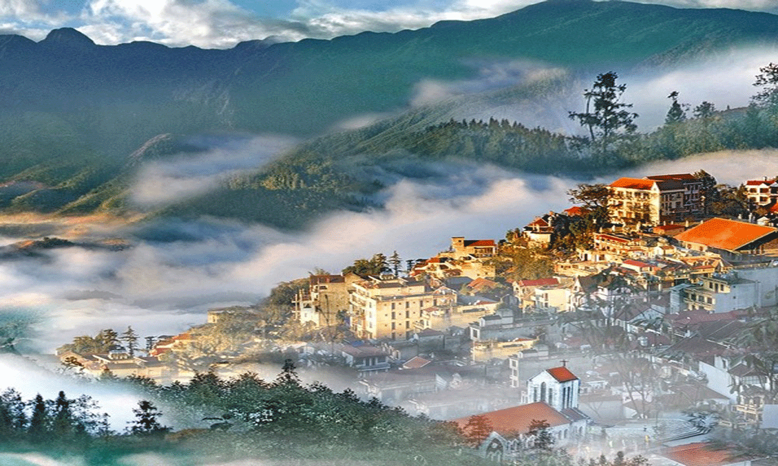 砂壩雲頂山城 中南半島第一高峰 銀色瀑布六天