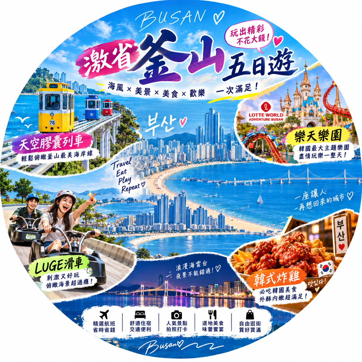 韓國激省釜山5日